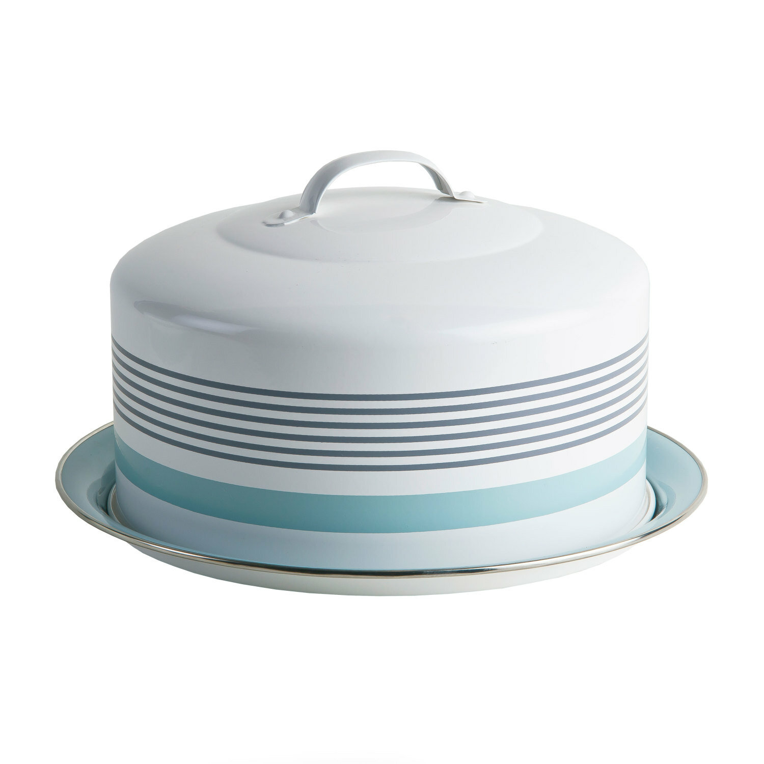 Round Cake Tin with Cover Lid and Handle