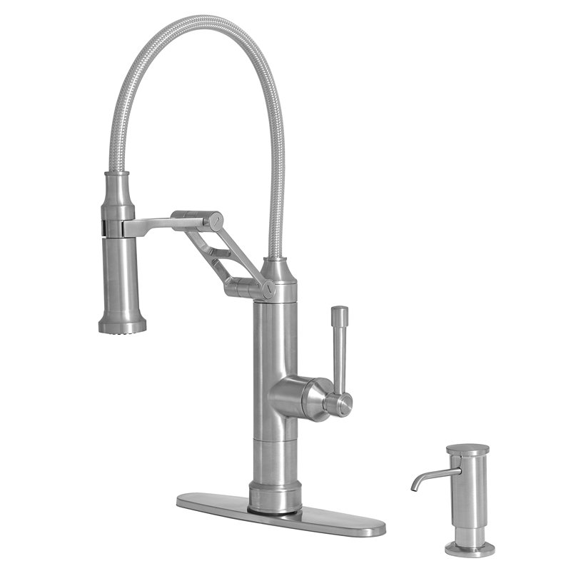 Giagni Strattura Pull Down Single Handle Kitchen Faucet With Soap