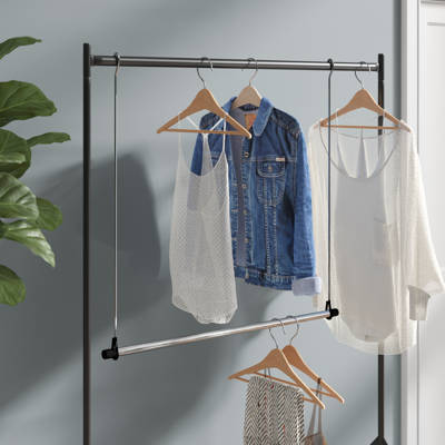 Closetmaid 21 W 37 Double Hang Closet Rod Reviews Wayfair Cascio Double Hang Closet Rod Hanging Organizer