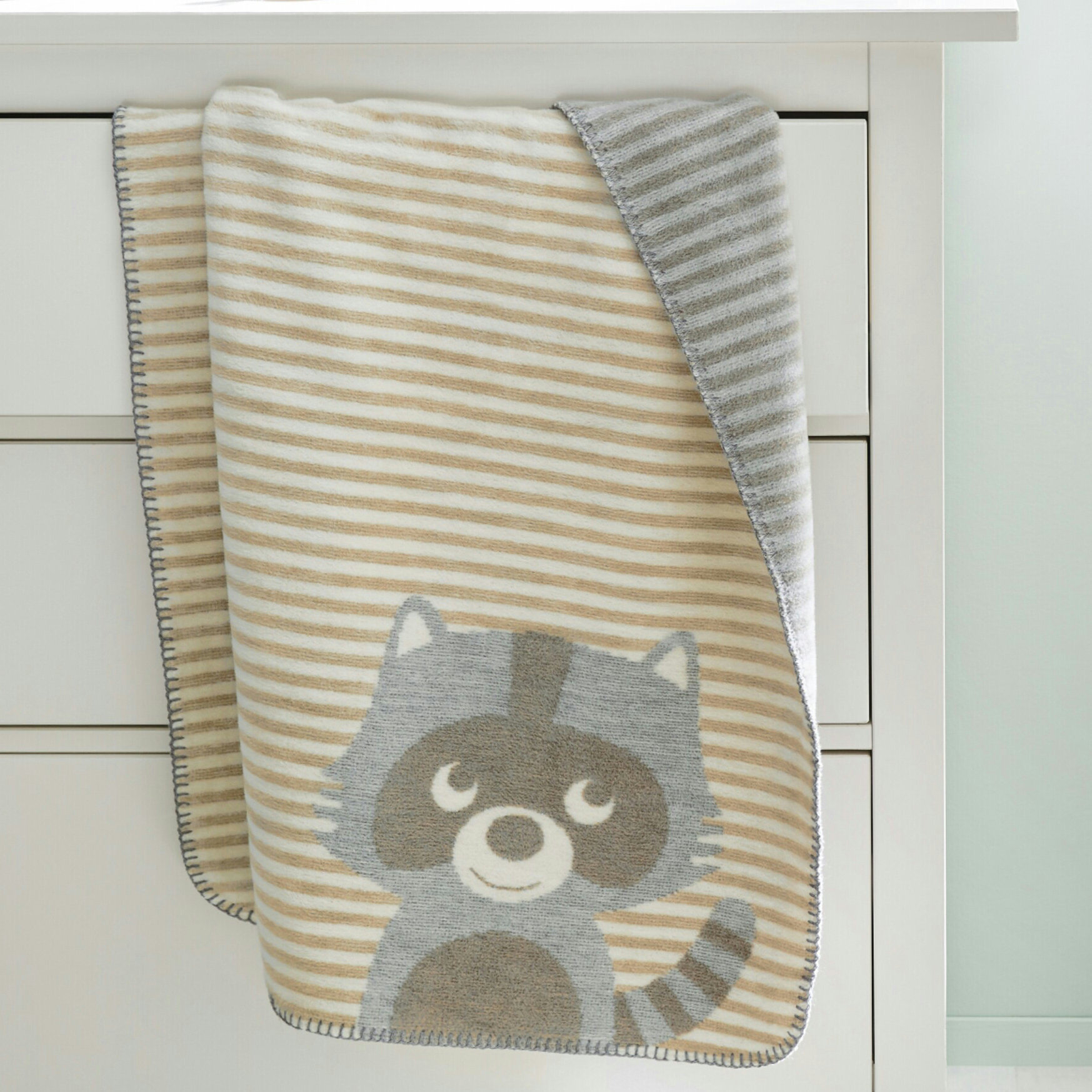 raccoon baby blanket