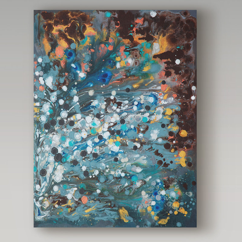Trademark Art Modern Universe Acrylic Painting Print On Wrapped Canvas Wayfair
