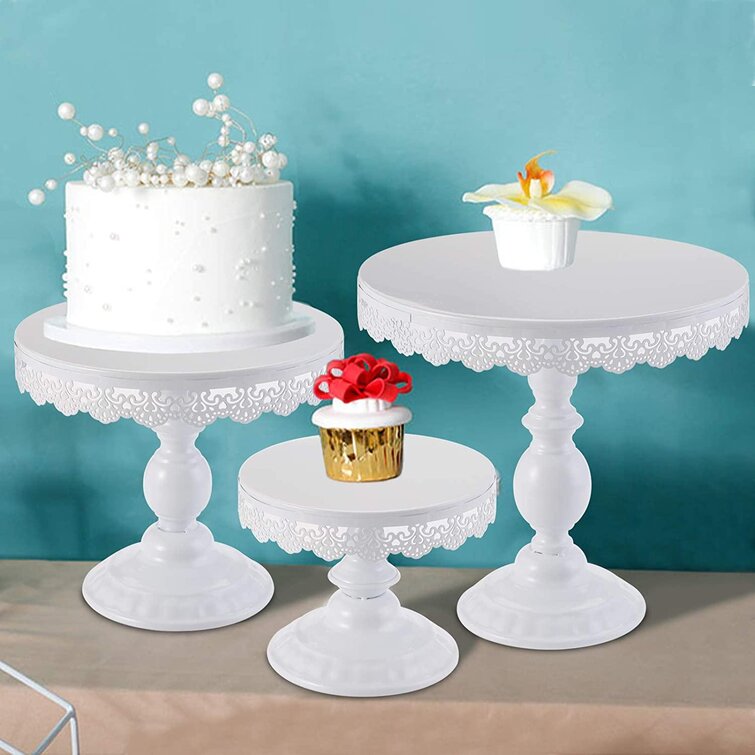 3 Tier Round Cake Stand Metal Wedding Birthday Display Dessert Cupcake Tower 