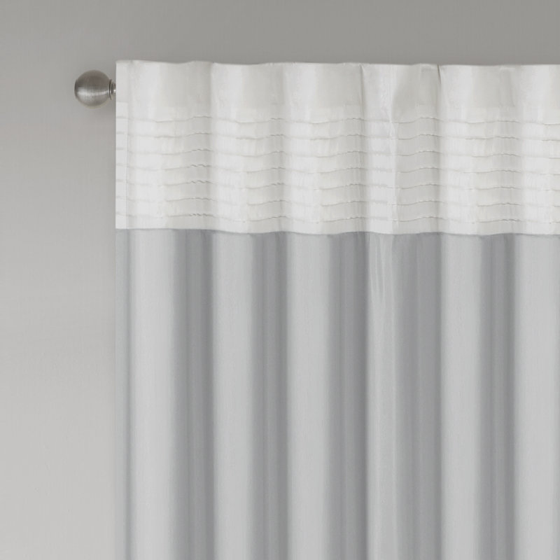 Andover Mills Liesel Striped Light Filtering Rod Pocket Single Curtain Panel Reviews Wayfair