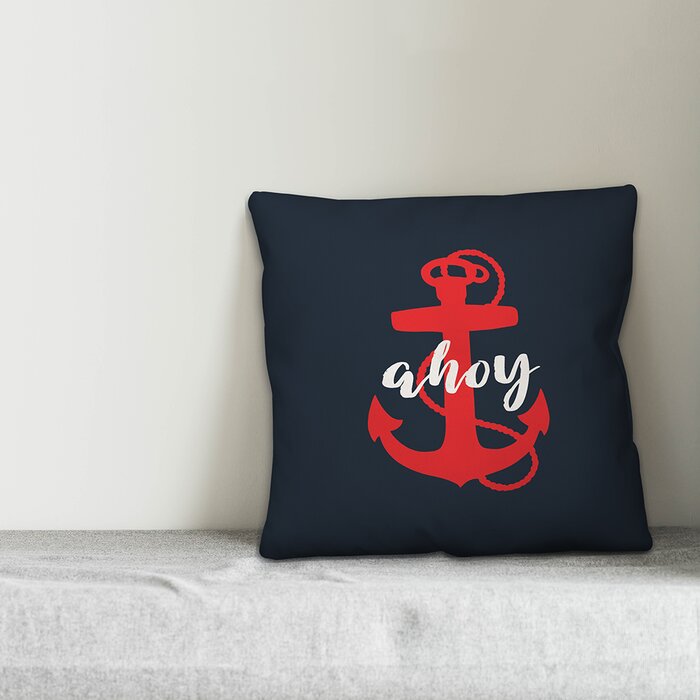 Carmen Ahoy Anchor Throw Pillow - 