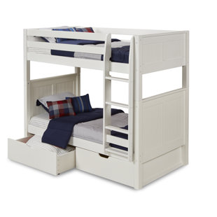 Oakwood Twin over Twin Bunk Bed with Drawers by Harriet Bee