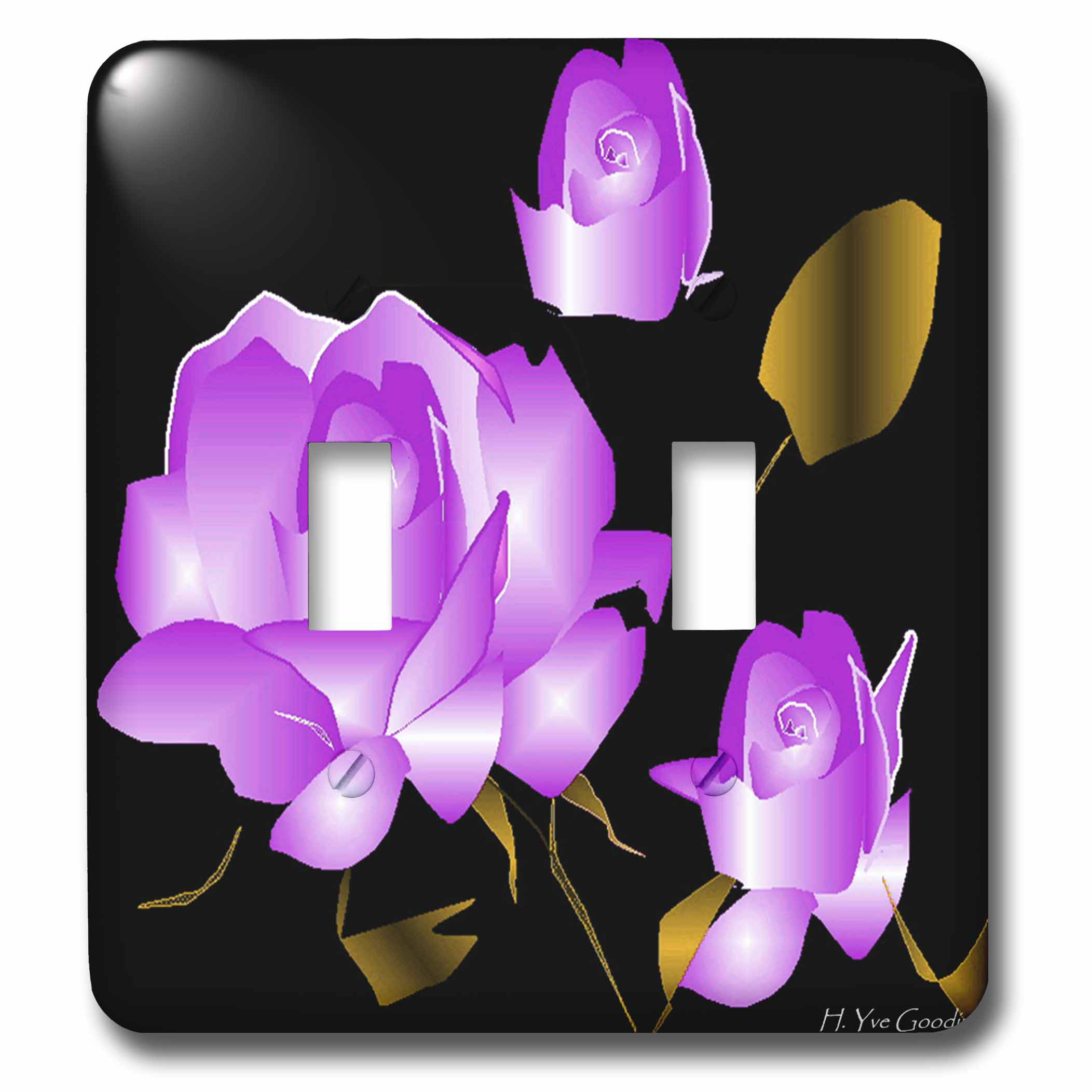 3drose Lavender Rose 2 Gang Toggle Light Switch Wall Plate Wayfair