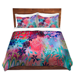 Go to store & view more images DiaNoche Designs Spirit Garden Flowers Duvet Cover Set