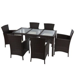 6-Sitzer Loungemöbel-Set Alair aus Polyrattan m..