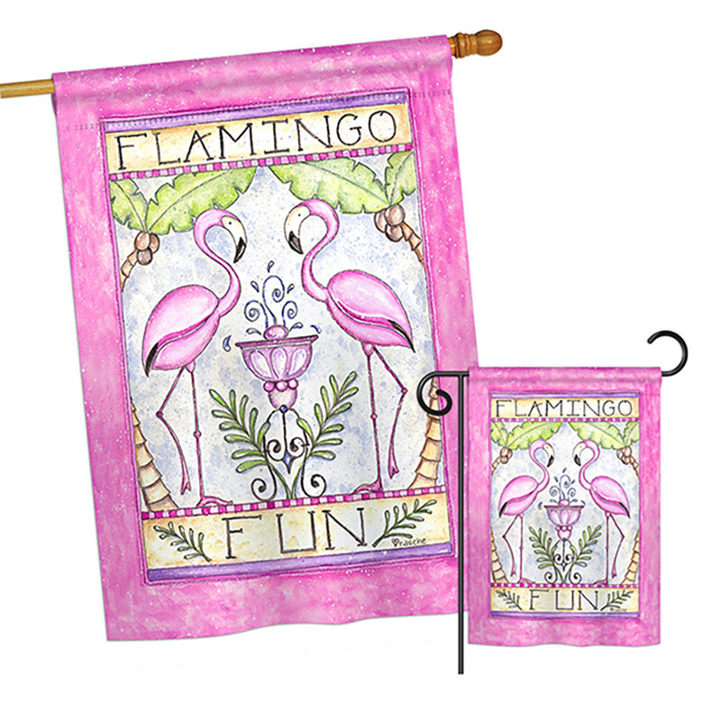 Breeze Decor Flamingo Fun Friends Birds 2 Sided Polyester 40 X 28 In Garden Flag Wayfair