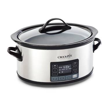 Crock-pot Crockpot 6-Quart Cooker Mytime Technology, Programmable Slow Cooker, Stainless Steel & Reviews | Wayfair