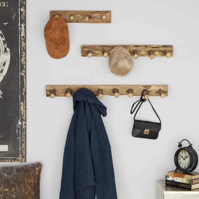 Millwood Pines Richarson 3 Piece Wall Mounted Coat Rack Set Wayfair