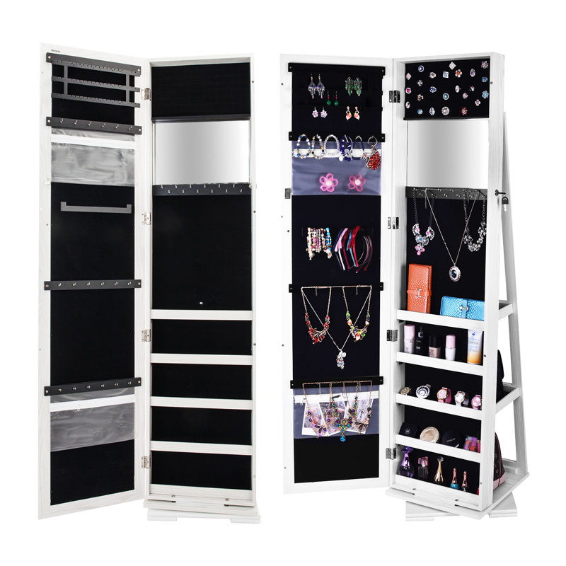 Latitude Run Gillmore Lockable Organizer Free Standing Jewelry