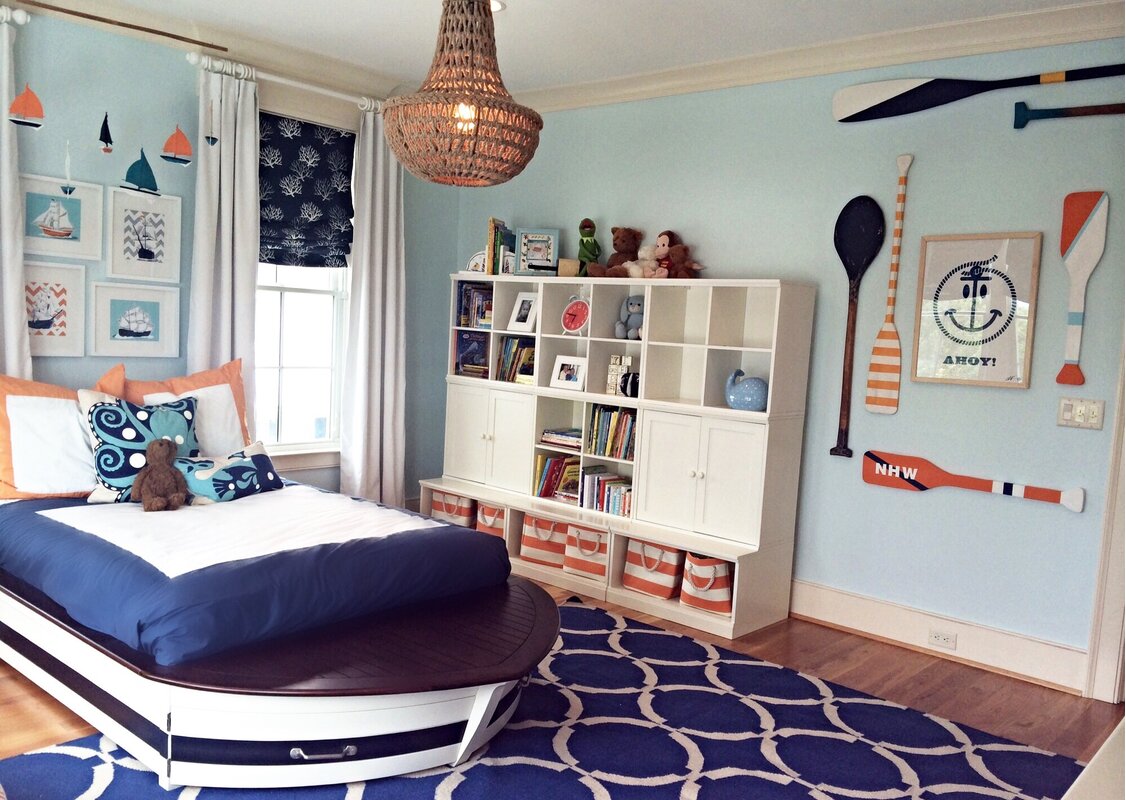 Coastal Kids' Bedroom Design Photo by Aimée Wine Interiors