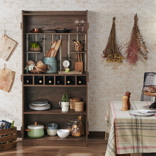 Go to store & view more images Loon Peak Wilburn Farmhouse Manufactured Wood Baker's Rack