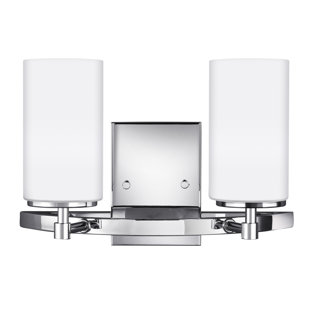 Sale Haworth 2-Light Glass Shade Vanity Light By Wade Logan