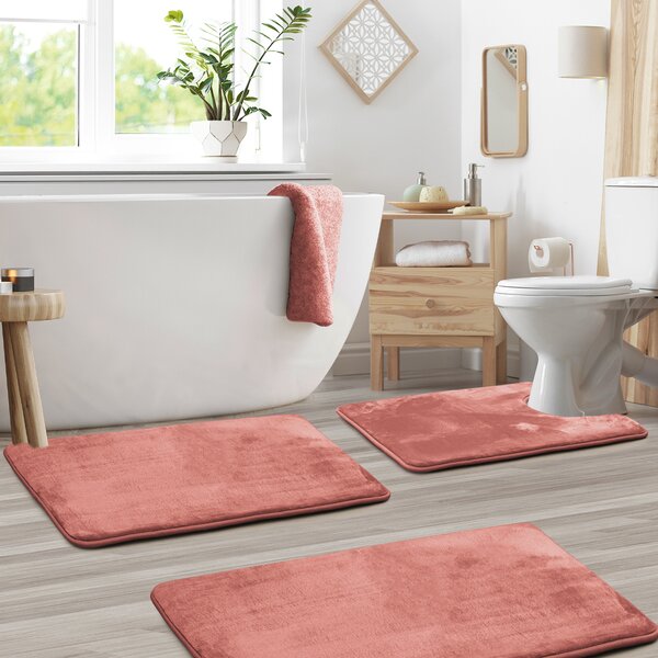 Choose from 2 Sizes! NEW Rose Pink Non Slip Rubber Bath Tub Mat 