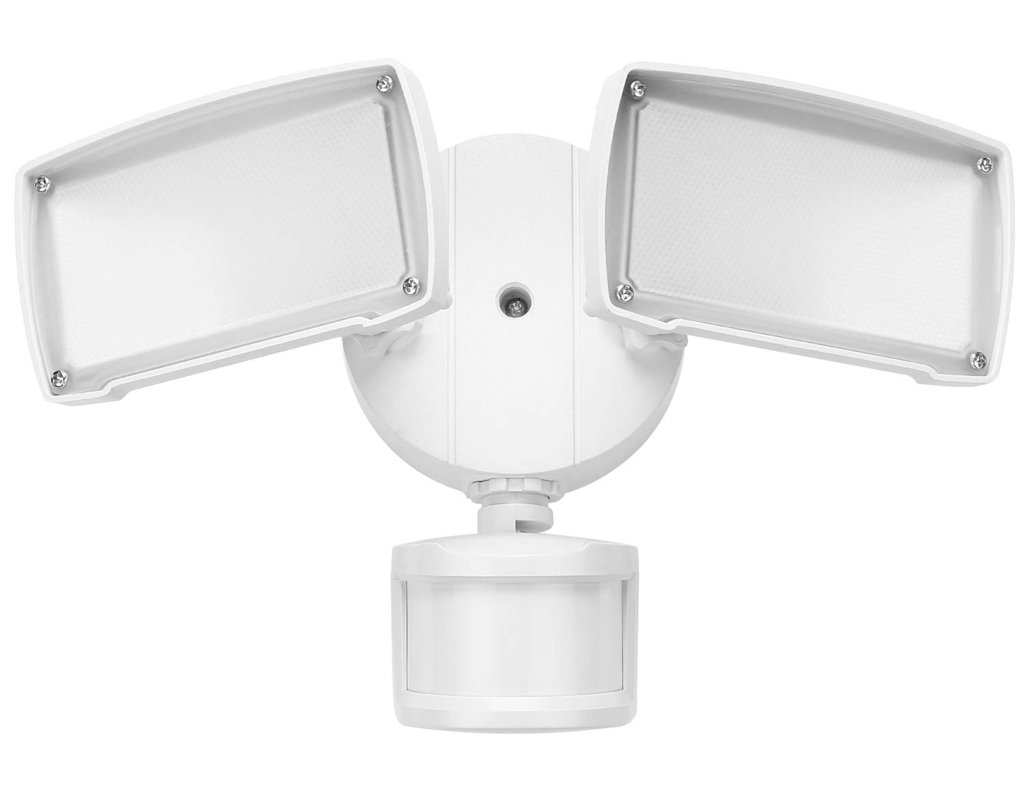 Motion Sensor Flood Light Dual Head 20 W LED Dusk to Dawn ...