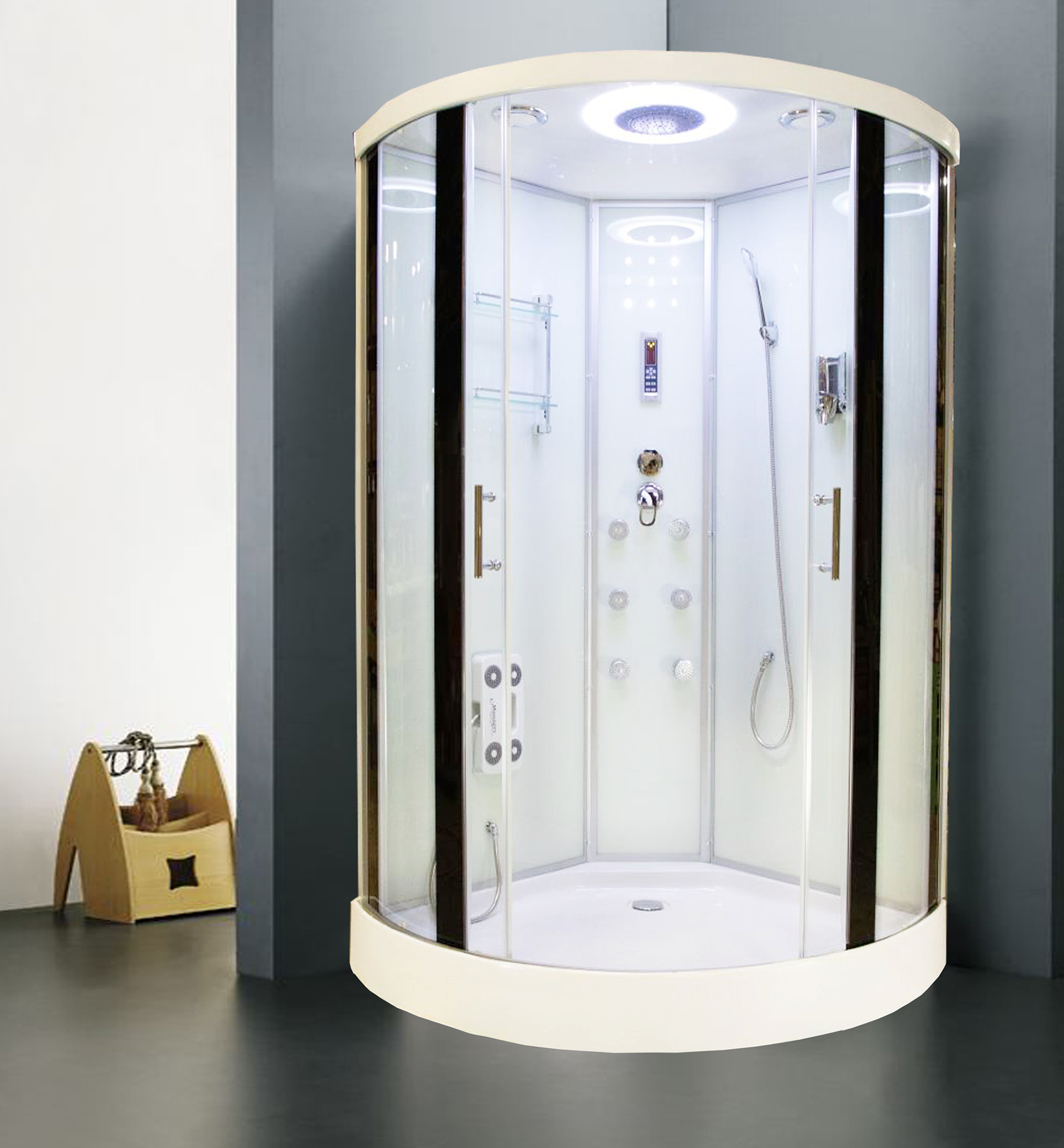 Royal Home Showers 47 X 86 Round Sliding Shower Enclosure With