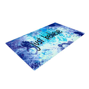 Ebi Emporium Just Believe Blue/Purple Area Rug