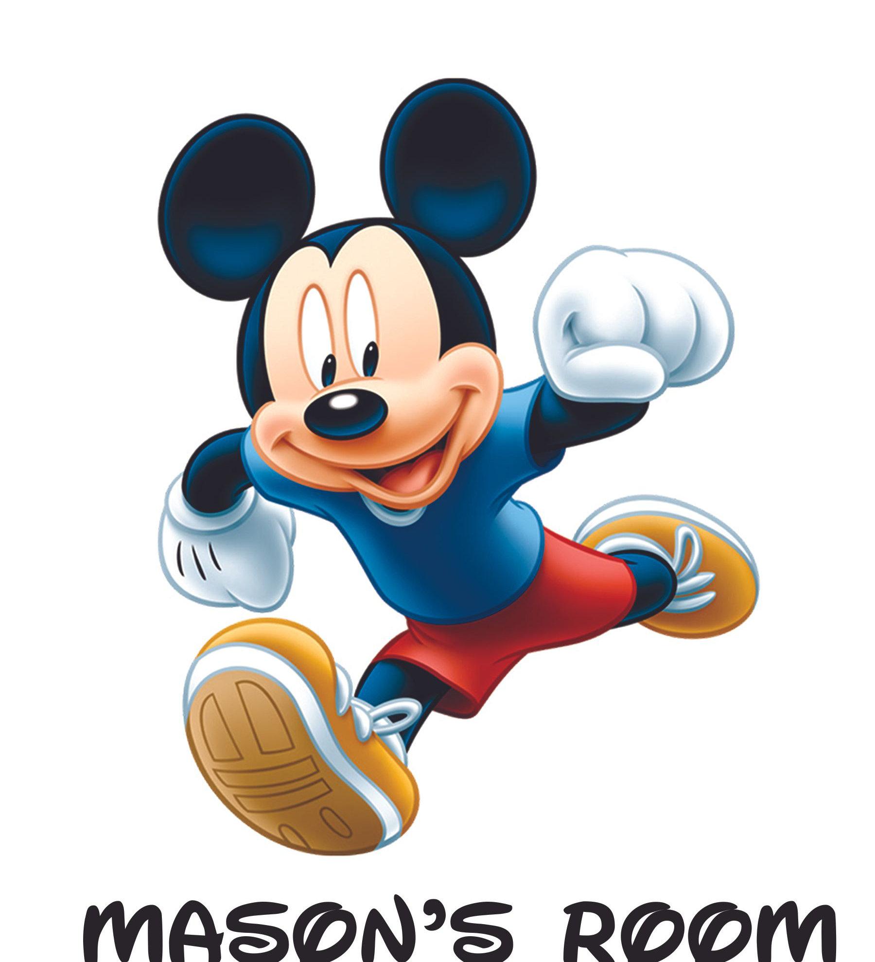 Design With Vinyl Mickey Mouse Running Disney Cartoon Customized Wall Decal Wayfair
