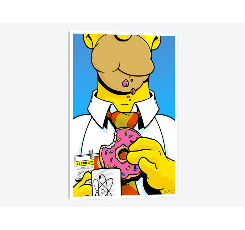 East Urban Home Homer Simpson Vintage Advertisement On Canvas