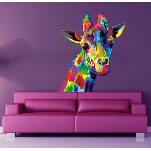 Baby Room Wall Stickers Peel and Stick Wall Art Nature Wall Decals Tall Giraffe Decal Removable Wall Decals for Nursery 80 x 80
