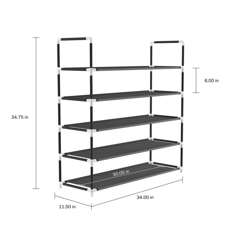 Rebrilliant 5 Tier 20 Pair Shoe Rack Reviews Wayfair