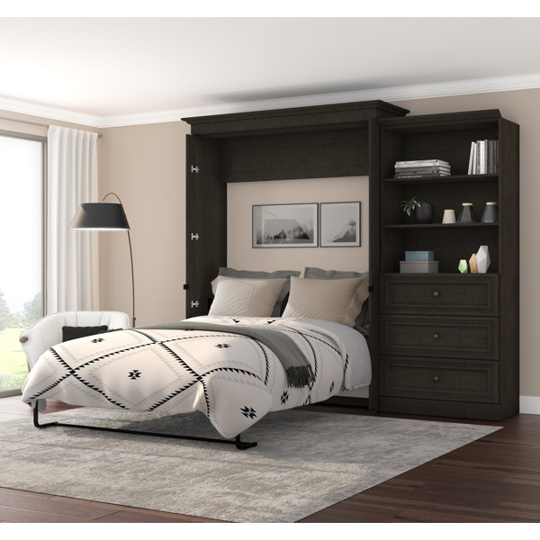 Bestar Versatile Queen Low Profile Storage Murphy Bed ...