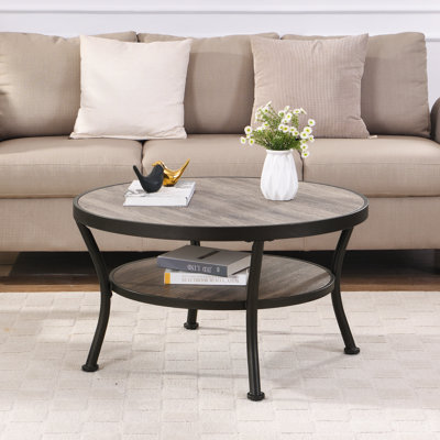 Aderes 2-tier Wood Coffee Table with Storage