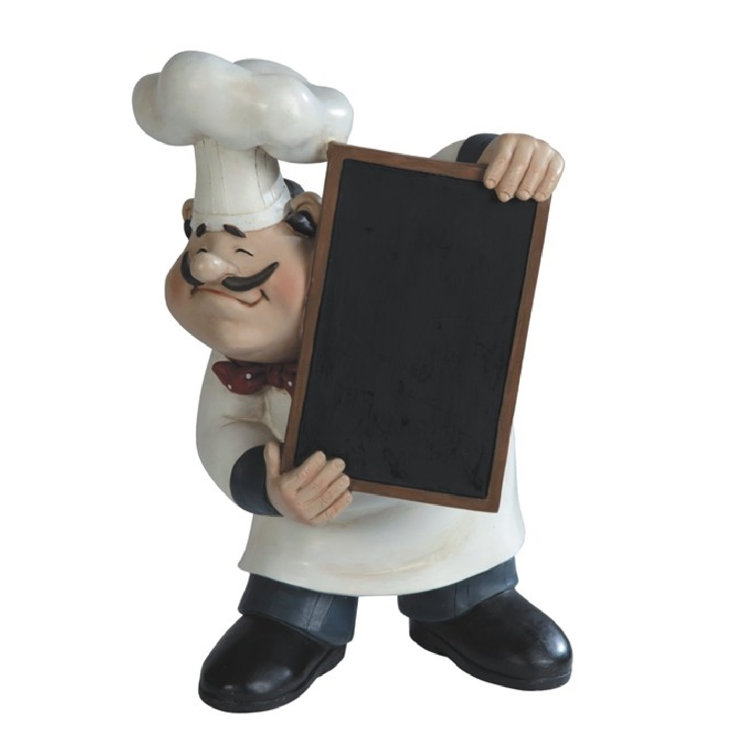 Epple Creative Home Decor Italian Chef Display Holding Chalkboard Figurine