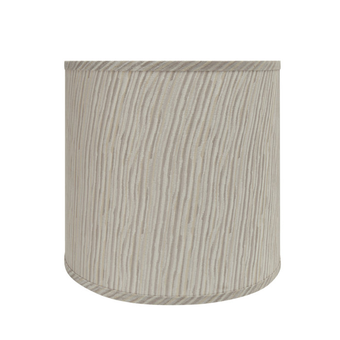 Transitional 13 Fabric Drum Lamp Shade In Striped Transitional 13 Fabric Drum Lamp Shade In Striped