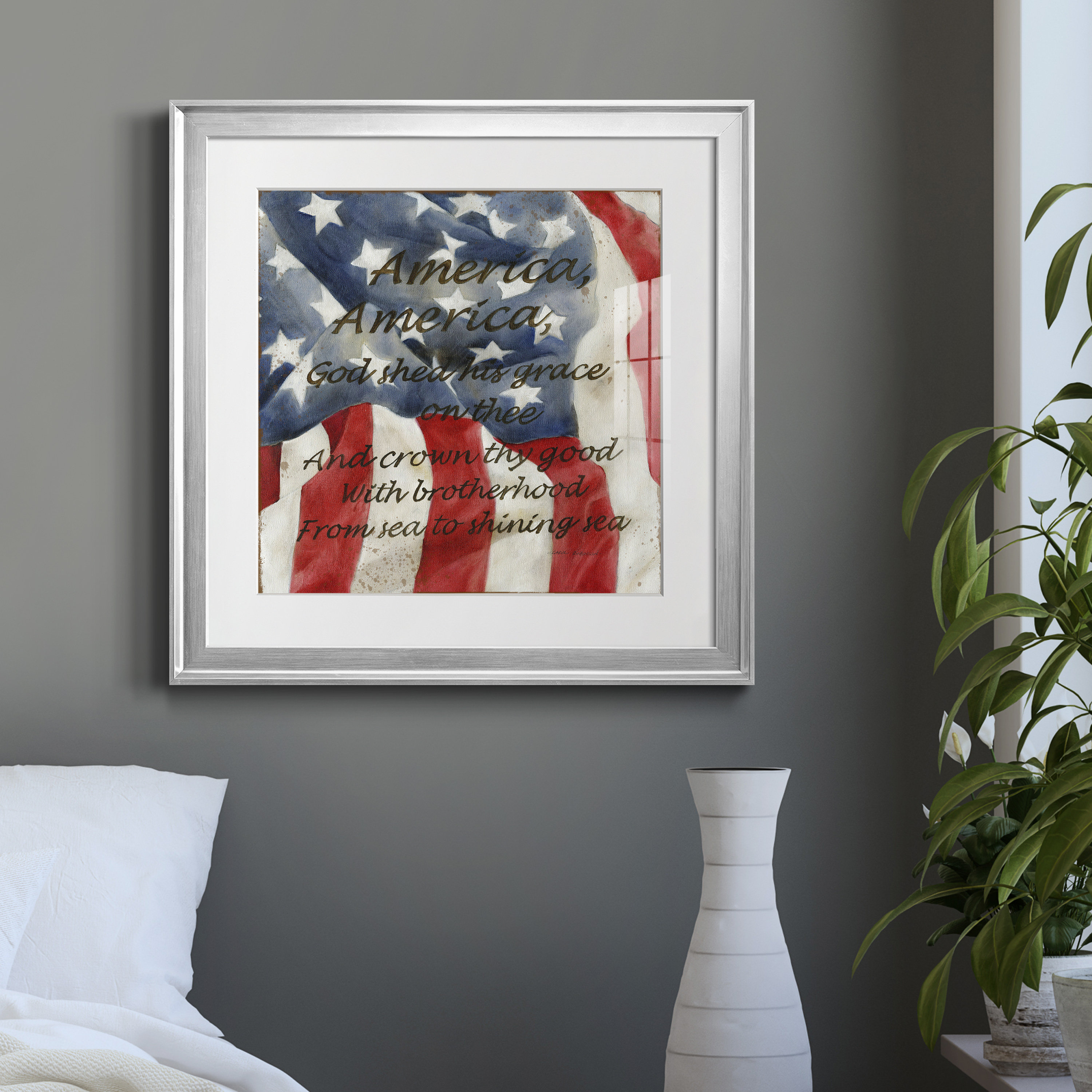 August Grove® America Picture Frame Textual Art Wayfair
