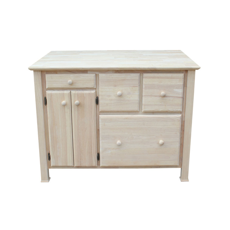 Toby 48'' Wide Kitchen Island with Solid Wood Top