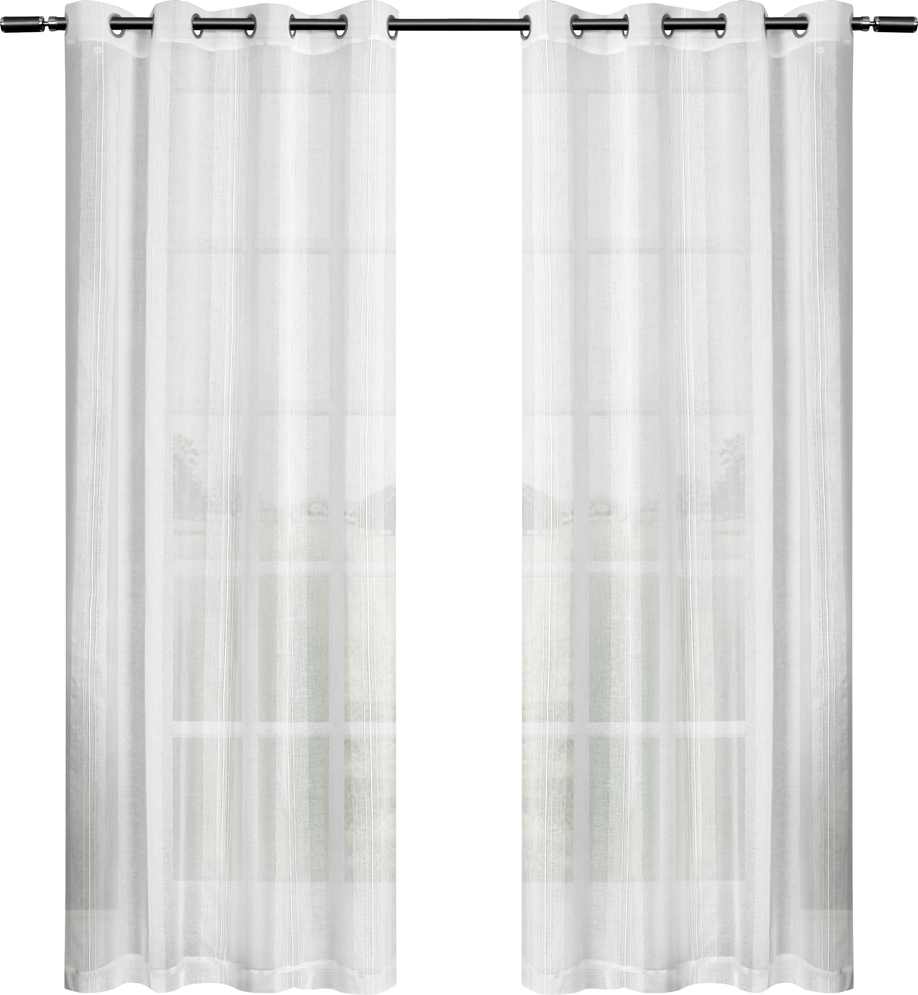Gabbie Striped Sheer Grommet Curtain Panels Reviews Allmodern