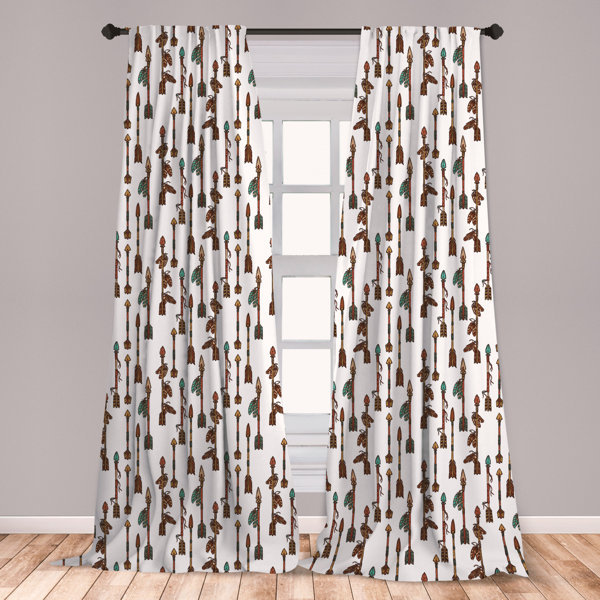 East Urban Home Ambesonne Arrow Curtains Hipster Hand Drawn Style