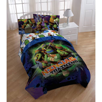 Shopkins Nickelodeon Teenage Mutant Ninja Turtles Stars 2 Piece Twin Reversible Comforter Set Wayfair