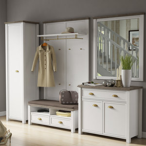 4-tlg. Gaderoben-Set Chateau von Hokku Designs