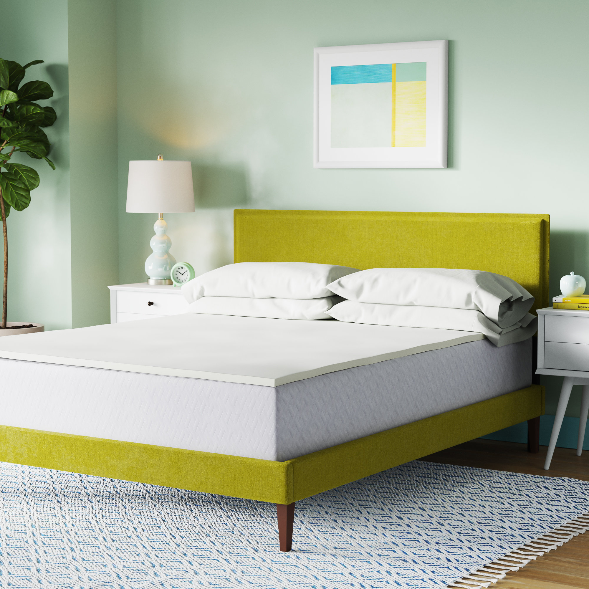 Alwyn Home 1 Memory Foam Mattress Topper Reviews Wayfair