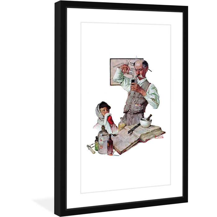 Pharmacist By Norman Rockwell Framed Painting Print Pharmacist By Norman Rockwell Framed Painting Print