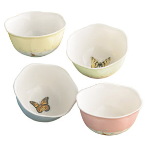 Butterfly Meadow 4 Piece Dessert Bowl Set (Set of 4)
