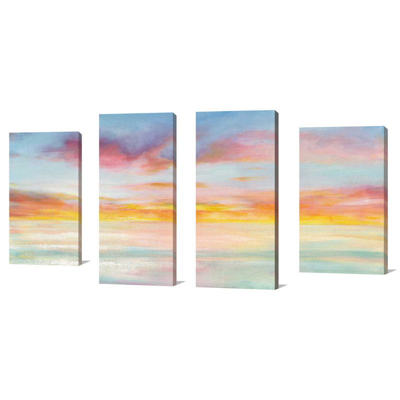 Highland Dunes Pastel Sky Acrylic Painting Print Multi Piece