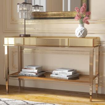 mirrored foyer table