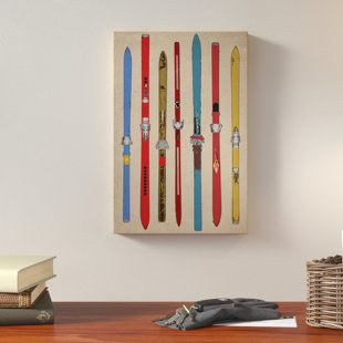 Vintage Ski Decor Wayfair Vintage Skis Ii Painting Print On Wred Canvas