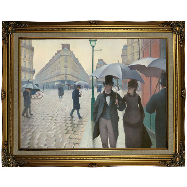 Astoria Grand Paris Street In Rainy Weather 1877 Framed Oil
