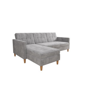 Modern Contemporary Light Gray Sectional Sofa Allmodern Quickview