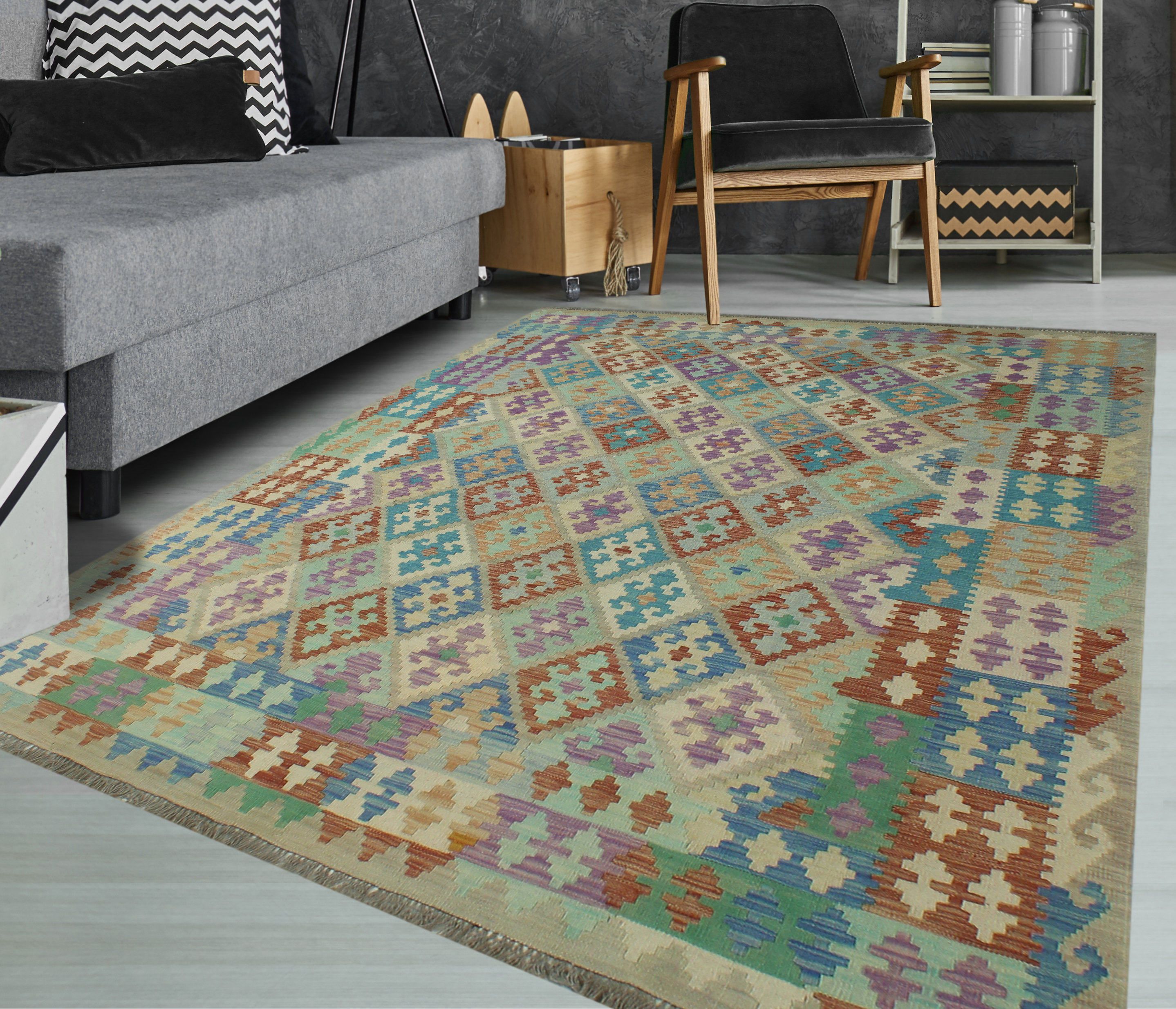 Dakota Fields Van Nuys Handmade Flatweave Wool Ivory Rug Wayfair