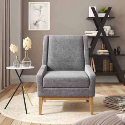 Ambrie Upholstered Armchair with Wooden Legs