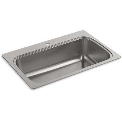 Verse 33" L x 22" W Top Mount Single Bowl Kitchen Sink
