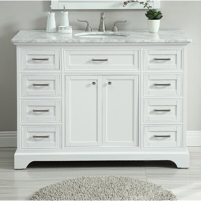 Darby Home Co Darry 48 Inch Single Bathroom Vanity Base Finish White