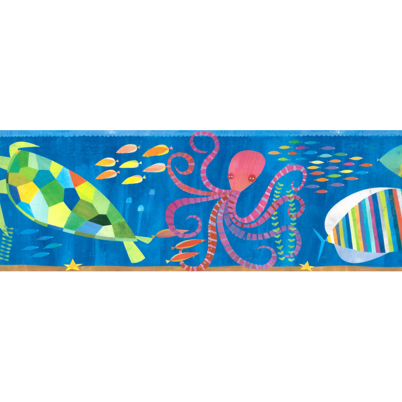 Zoomie Kids Tryon Kids Rainbow Turtle Octopus Fish 15 L X 6 W